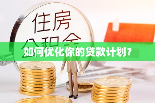 若羌如何优化你的贷款计划？
