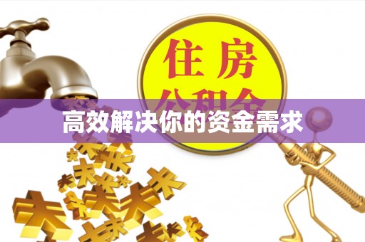 若羌高效解决你的资金需求
