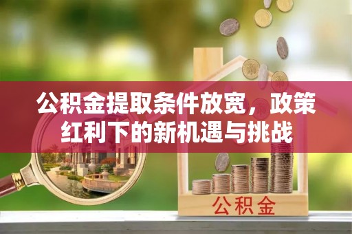 若羌公积金提取条件放宽，政策红利下的新机遇与挑战