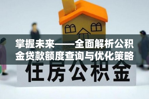 若羌掌握未来——全面解析公积金贷款额度查询与优化策略