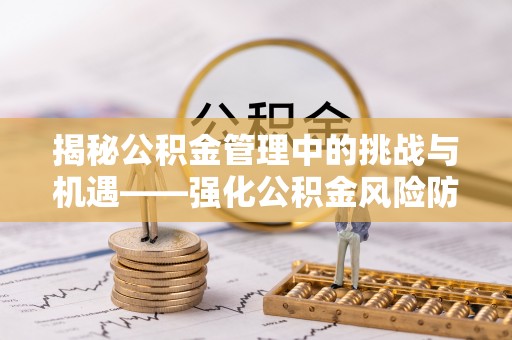 若羌揭秘公积金管理中的挑战与机遇——强化公积金风险防控的多维策略