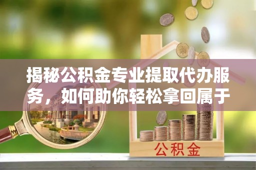 若羌揭秘公积金专业提取代办服务，如何助你轻松拿回属于你的资金