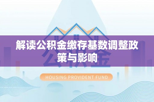 若羌解读公积金缴存基数调整政策与影响