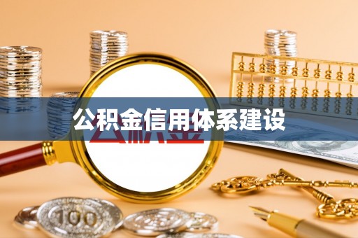 若羌公积金信用体系建设