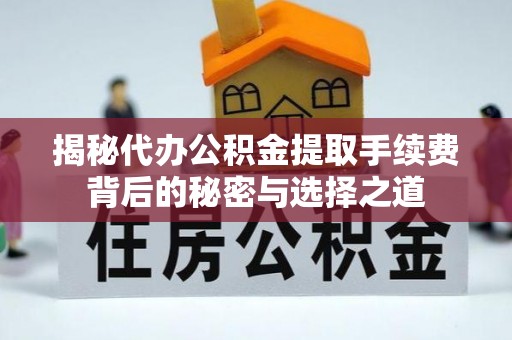 若羌揭秘代办公积金提取手续费背后的秘密与选择之道