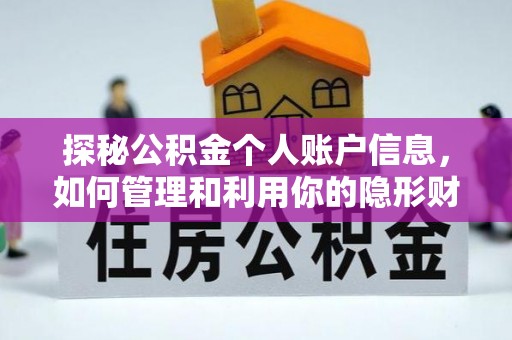 若羌探秘公积金个人账户信息，如何管理和利用你的隐形财富