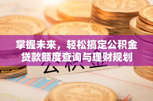 若羌掌握未来，轻松搞定公积金贷款额度查询与理财规划