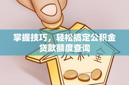 若羌掌握技巧，轻松搞定公积金贷款额度查询