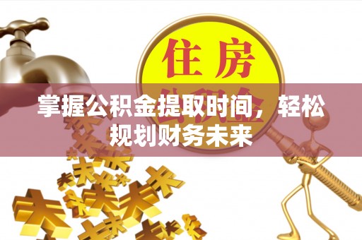 若羌掌握公积金提取时间，轻松规划财务未来