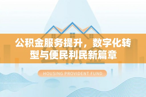 若羌公积金服务提升，数字化转型与便民利民新篇章