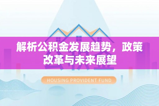 若羌解析公积金发展趋势，政策改革与未来展望