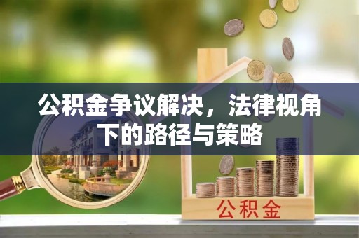 若羌公积金争议解决，法律视角下的路径与策略