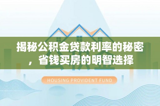若羌揭秘公积金贷款利率的秘密，省钱买房的明智选择