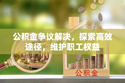 若羌公积金争议解决，探索高效途径，维护职工权益
