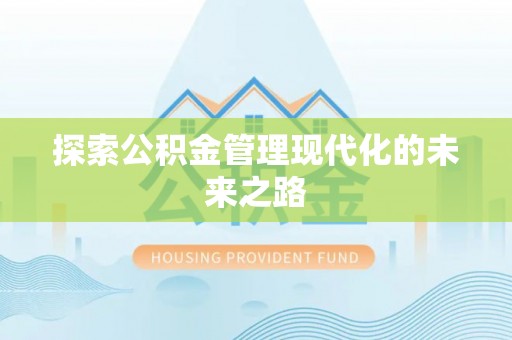 若羌探索公积金管理现代化的未来之路