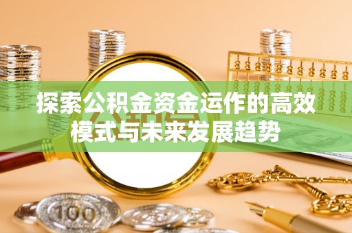若羌探索公积金资金运作的高效模式与未来发展趋势