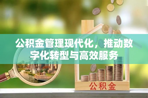 若羌公积金管理现代化，推动数字化转型与高效服务