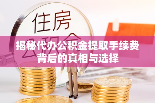 若羌揭秘代办公积金提取手续费背后的真相与选择
