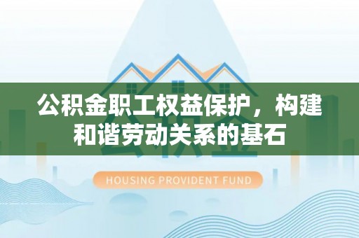 若羌公积金职工权益保护，构建和谐劳动关系的基石