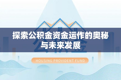 若羌探索公积金资金运作的奥秘与未来发展